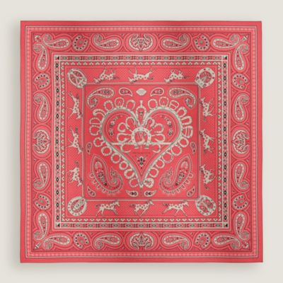 新品 激レア◾️カシシル【シュヴァル・ドゥ・クール】ピンク✖️ブラウン カレジェアン 《シュヴァル・ドゥ・クール・バンダナ》 - ベージュ